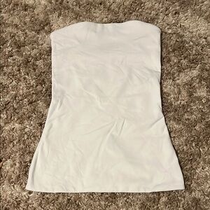 White Strapless Top